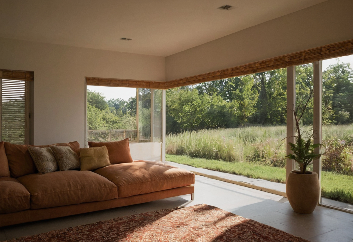 How can cross-ventilation and daylight work without sacrificing privacy editorial visual