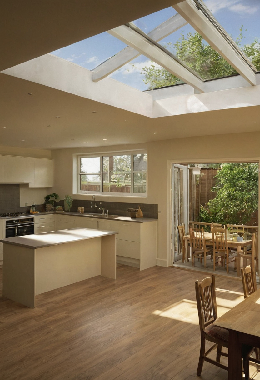 Does merging rooms into an open plan reduce window area required by code